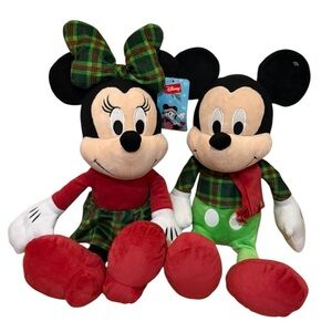 NWT Christmas Minnie and Mickey Mouse.
